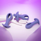 Evolved HOLE PUNCH PLUG SET - Purple Butt Plugs with Interchangeable Bullet - Set of 3 Sizes