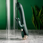 Evolved RABBIT TAP TAP - Green 25 cm USB Rechargeable Rabbit Vibrator with Tapping Tip