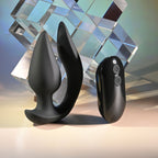 Evolved THE GENIE - Black 11.2 cm USB Rechargeable Vibrating Plug with Wireless Remote