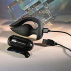 Evolved THE GENIE - Black 11.2 cm USB Rechargeable Vibrating Plug with Wireless Remote