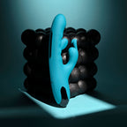 Evolved BUNNY TAPPER - Blue 20 cm USB Rechargeable Rabbit Vibrator with Flicking Shaft