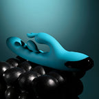 Evolved BUNNY TAPPER - Blue 20 cm USB Rechargeable Rabbit Vibrator with Flicking Shaft