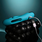Evolved BUNNY TAPPER - Blue 20 cm USB Rechargeable Rabbit Vibrator with Flicking Shaft
