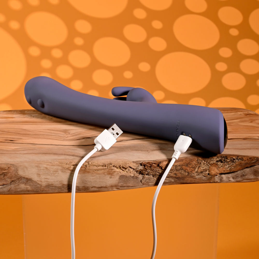 Evolved POPPIN GOOD TIME - Purple 20 cm USB Rechargeable Rabbit Vibrator