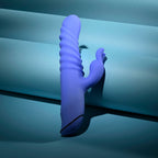 Evolved KNOCK KNOCK - Purple 22.9 cm USB Rechargeable Rabbit Vibrator with Flicking Head