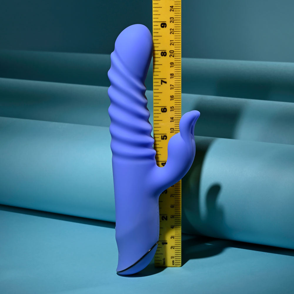 Evolved KNOCK KNOCK - Purple 22.9 cm USB Rechargeable Rabbit Vibrator with Flicking Head