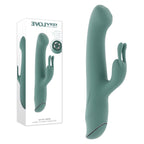 Evolved SATIN SWIRL - Green 23 cm USB Rechargeable Rabbit Vibrator with Swirling Head