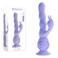 Evolved WIGGLY BUNNY - Purple USB Rechargeable Rabbit Vibrator with Suction Base