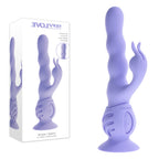 Evolved WIGGLY BUNNY - Purple USB Rechargeable Rabbit Vibrator with Suction Base