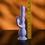 Evolved WIGGLY BUNNY - Purple USB Rechargeable Rabbit Vibrator with Suction Base