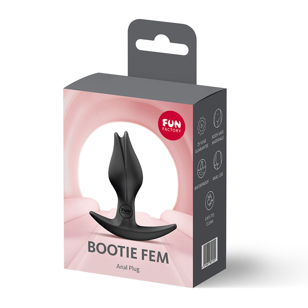 Fun Factory BOOTIE FEM Black - Black 8.5 cm Butt Plug