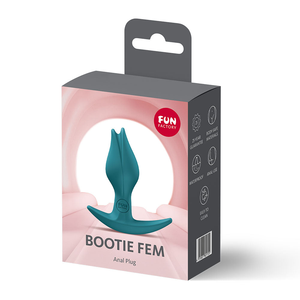 Fun Factory BOOTIE FEM Bottle Green - Bottle Green 8.5 cm Butt Plug