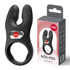 Fun Factory NOS PRO Black - Black USB-C Rechargeable Vibrating Cock Ring