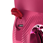 Fun Factory BI STRONIC ARC Raspberry - Raspberry 21.6 cm USB-C Rechargeable Thrusting Vibrator