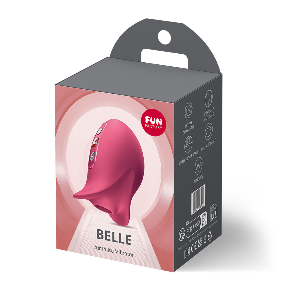 Fun Factory BELLE Raspberry - Raspberry Red USB Rechargeable Air Pulse Stimulator