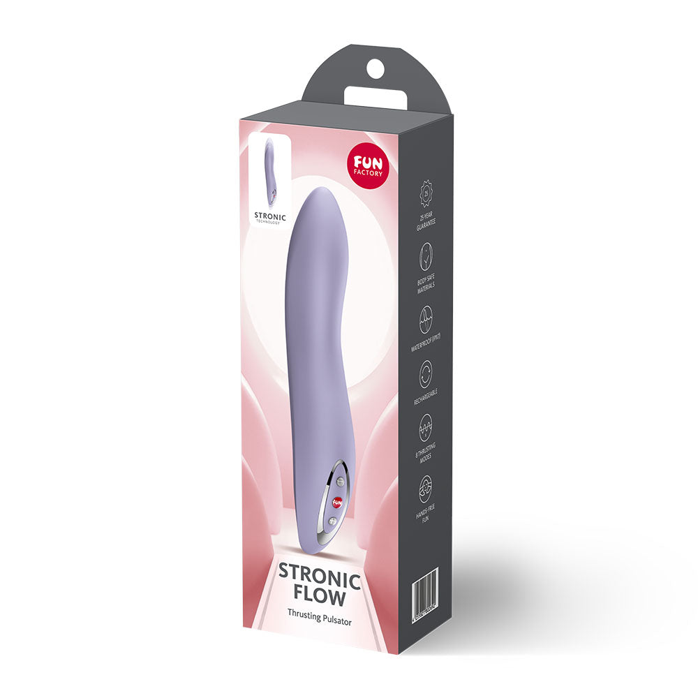 Fun Factory STRONIC FLOW Light Violet - Light Violet 21.6 cm USB Rechargeable Thrusting Vibrator