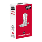 Four Seasons Studs & Ribs Condoms - Studded & Ribbed Lubricated Condoms - 12 Pack