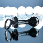 Gender X BLOW POP - Black 12.8 cm Glass Plug with Ring Pull