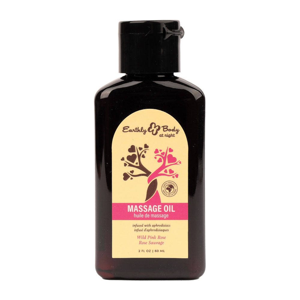 EB Aphrodisiac Massage Oil WILD PINK ROSE - 60 ml - Wild Pink Rose Scented Massage Oil - 60 ml Bottle