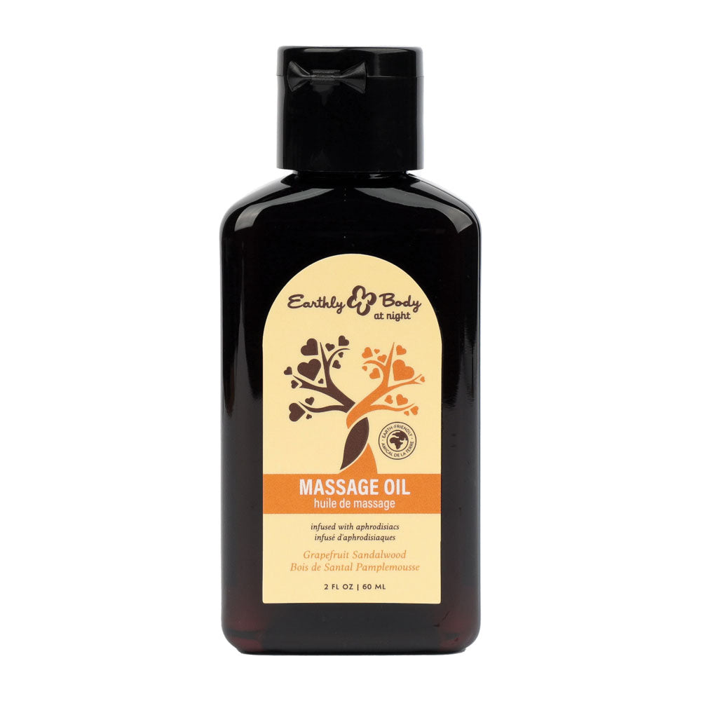 EB Aphrodisiac Massage Oil GRAPEFRUIT SANDALWOOD - 60 ml - Grapefruit Sandalwood Scented Massage Oil - 60 ml Bottle