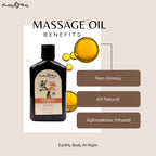 EB Aphrodisiac Massage Oil GRAPEFRUIT SANDALWOOD - 250 ml - Grapefruit Sandalwood Scented Massage Oil - 250 ml Bottle
