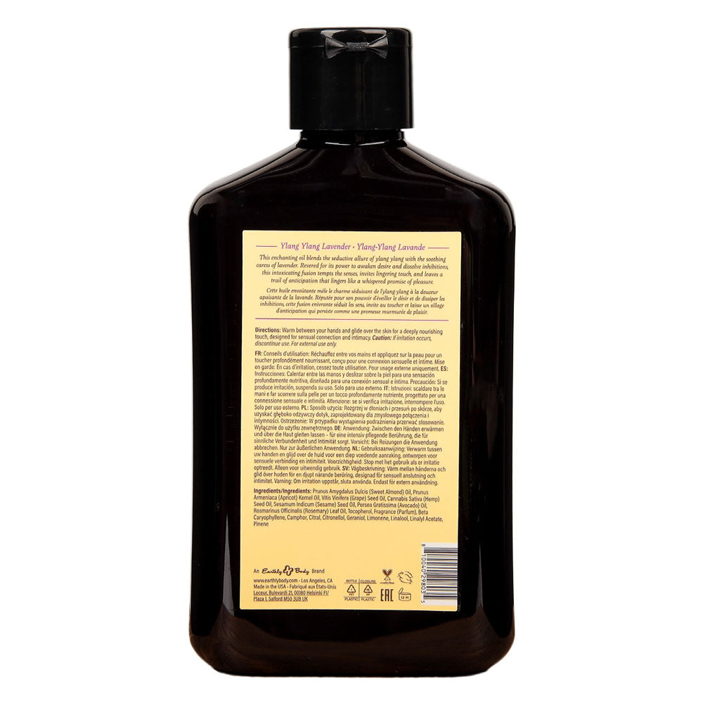 EB Aphrodisiac Massage Oil YLANG YLANG LAVENDER - 250 ml - Ylang Ylang & Sandalwood Scented Massage Oil - 250 ml Bottle