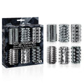 The 9's Crystalline TPR Cock Sleeves - Clear Penis Sleeves - Set of 6