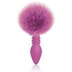 The 9's Cottontails, Ribbed Pink - Pink Butt Plug with Bunny Tail