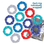 Baller's Dozen - Beaded - Individually Wrapped Cock Rings - Pack of 12
