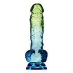 Adam & Eve SENSUAL SEASIDE 8.5'' Dildo - Blue/Green 21.5 cm Dildo