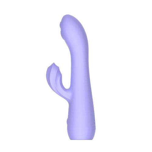 Adam & Eve GROOVY GLOW-UPS Wavie - Purple 16.5 cm USB Rechargeable Rabbit Vibrator