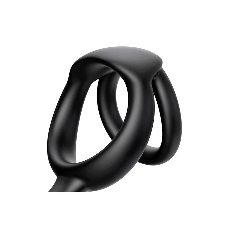 Adam & Eve THE GREAT EXPANDER - Black 14 cm USB Rechargeable Thrusting & Expanding Prostate Massager with Wireless Remote