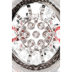 Adam & Eve PLEASURE PRO 3000 - Clear/Red USB Rechargeable Thrusting & Rotating Auto Stroker
