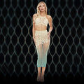 LAPDANCE Green Goddess 2-pc Set - Cream/Green - One Size