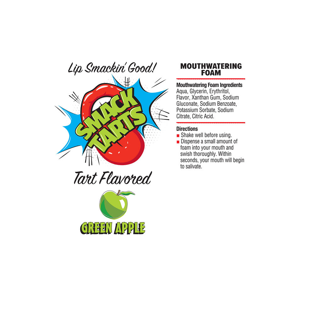 Smack Tarts Mouthwatering Foam - Green Apple - Sour Green Apple Flavoured - 80 ml Bottle