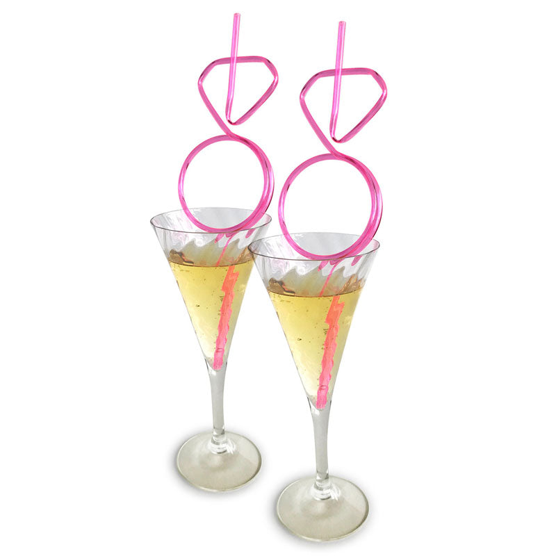 Glitterati - Diamond Ring Straws Set - Hens Party Novelty - Set of 8
