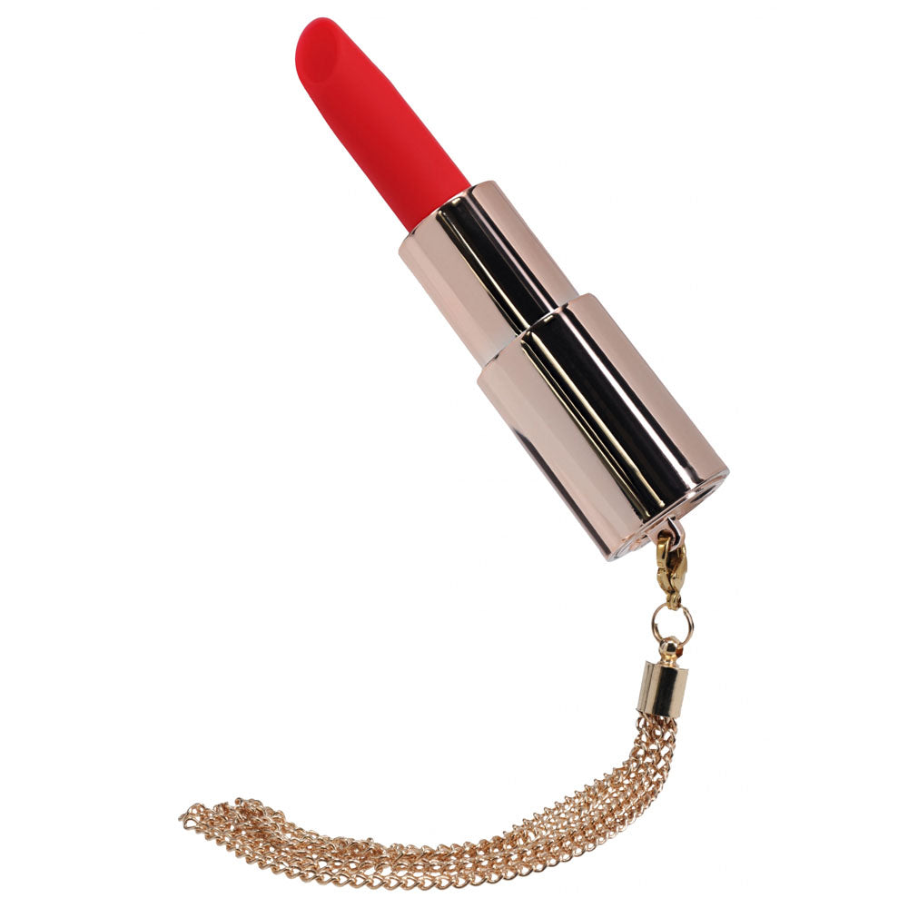 LOVELINE Diamond - Red - Red 8.3 cm USB Rechargeable Lipstick Vibrator