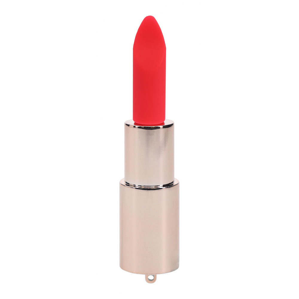 LOVELINE Diamond - Red - Red 8.3 cm USB Rechargeable Lipstick Vibrator