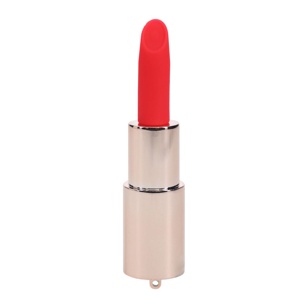 LOVELINE Sparkle - Red 8.3 cm USB Rechargeable Lipstick Vibrator