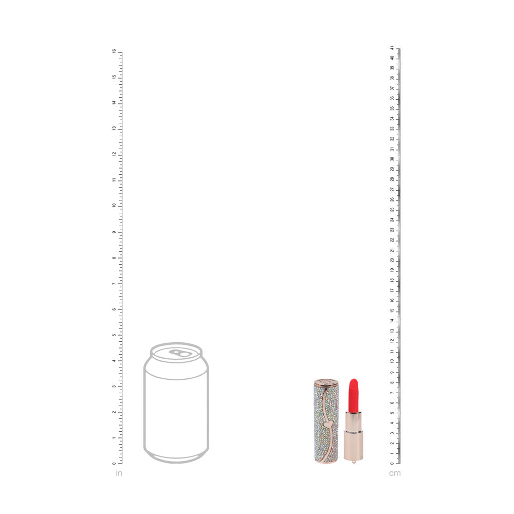 LOVELINE Sparkle - Red 8.3 cm USB Rechargeable Lipstick Vibrator