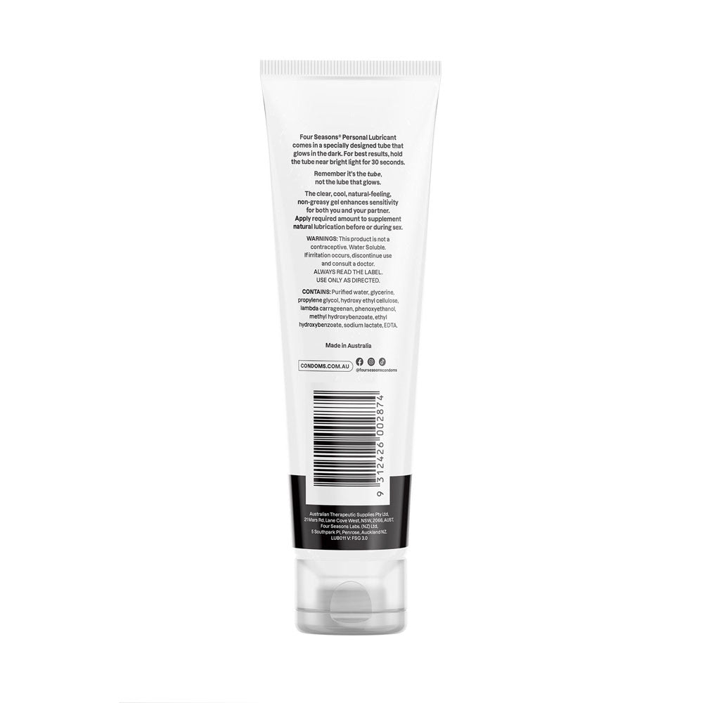 Four Seasons Glow In The Dark Lubricant - Glow N' Dark Personal Lubricant - 100 ml Tube