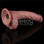 Dual Density Power Cock - 9 Inch Flesh - Flesh 23 cm USB Rechargeable Vibrating Dildo