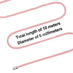 Rebellion Reign Silky Bondage Rope - Pink - Pink Bondage Rope - 10 metre length
