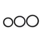 LEVELZ Wide O Silicone Cock Ring Set of 3 - L/XL/2X - Black Cock Rings - Set of 3 Sizes