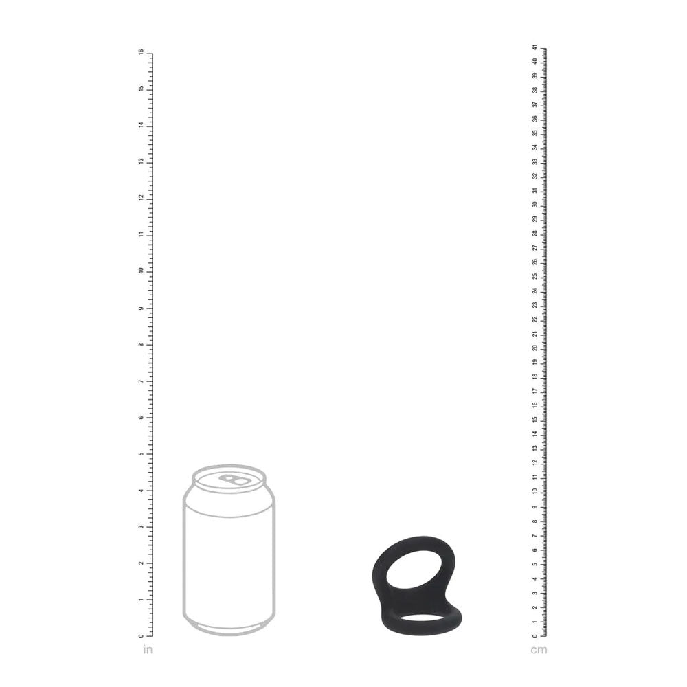 LEVELZ Double O Silicone Cock Ring - L - Black - Black Cock & Balls Rings