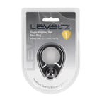 LEVELZ Single Weighted Ball Cock Ring - Black - Black Weighted Cock Ring