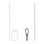 LEVELZ Wide Adjustable Silicone Lasso Cock Ring - Black Adjustable Cock Ring