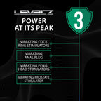LEVELZ Vibrating & Rotating Anal Plug with Ball Stimulator - Black 10.7 cm USB Rechargeable Vibrating Butt Plug