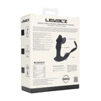 LEVELZ Remote Controlled Prostate Stimulator with Cock Ring - Black USB Rechargeable Vibrating Thrusting Prostate Massager with Cock Ring