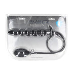LEVELZ Beaded Inflatable Anal Plug - Black Inflatable Butt Plug